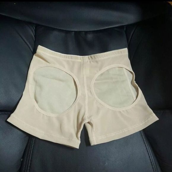 BEIGE SHORT BUTT LIFTER SHAPER CONTROL - Picture 3 of 6